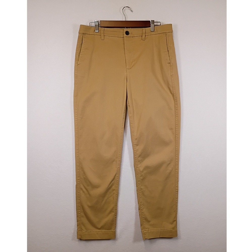 Classic Preppy J.Crew Womens 8 Khaki Tan Stretch Cotton Tapered Chino Pants